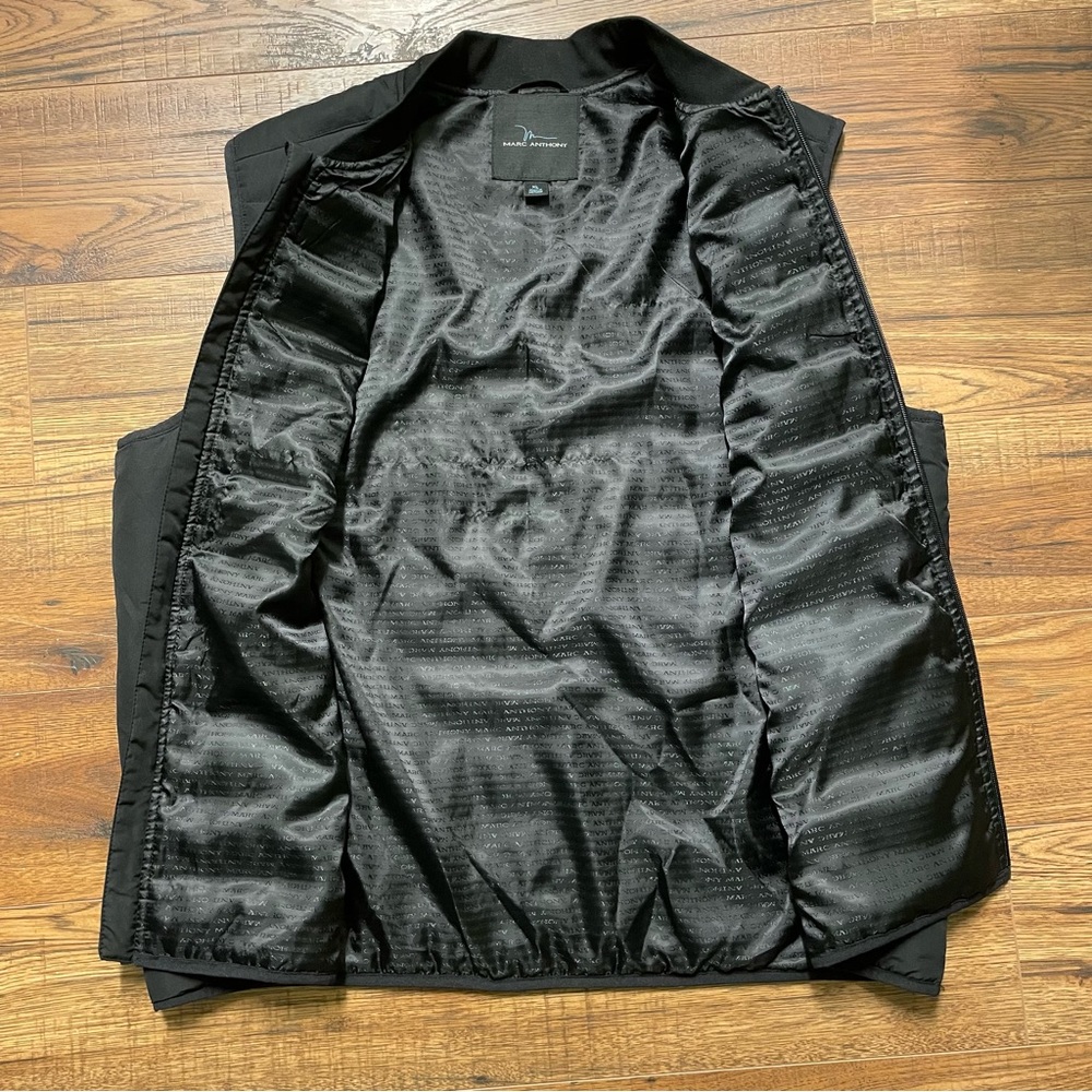 SOLD XL Men’s Marc Anthony Black Quilted Puffer Vest Extra Large Winter Layer - Picture 9 of 10